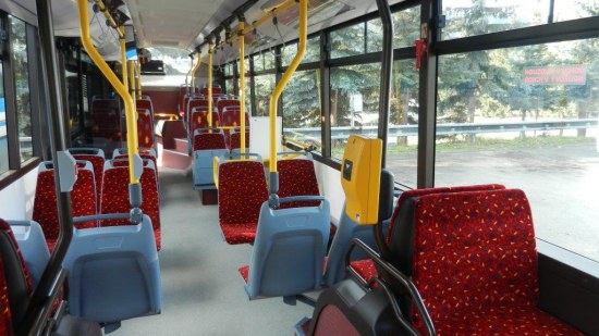 Interiér nového autobusu ČAD