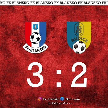 
                                FK Blansko zvítězil nad TJ Sokol Rudice 3:2. FOTO: archiv klubu
                                    