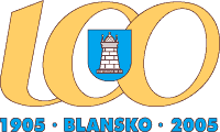 logo 100. výročí povýšení Blanska na město