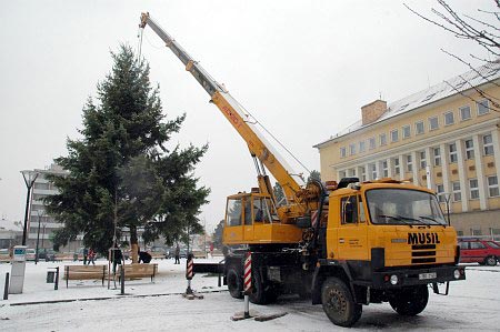 instalace vánočního stromu