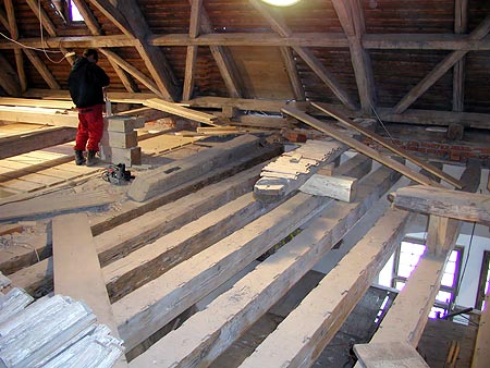 rekonstrukce stropů v zámku