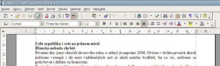 textový editor OpenOffice.org Writer