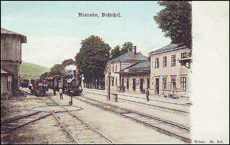 blanenské nádraží kolem roku 1910