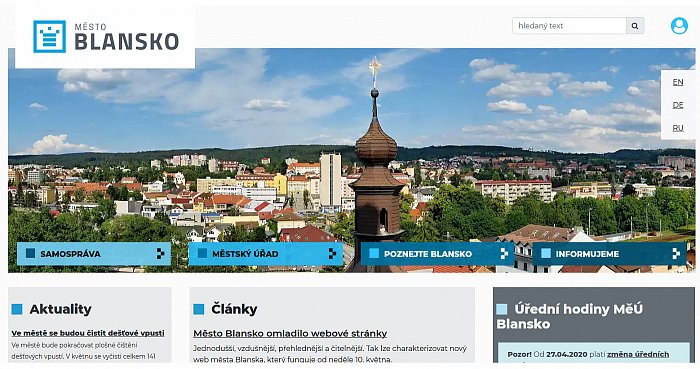 webové stránky města Blanska