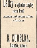 Ilustrační foto k článku: Zlaté dno řemesel a živností v Blansku – Karel Kubelka, výroba jemných pánských látek