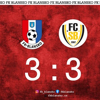 
                                Souboj hráčů FK Blansko proti FC Svratka Brno skončil remízou 3:3. FOTO: archiv FK Blansko
                                    