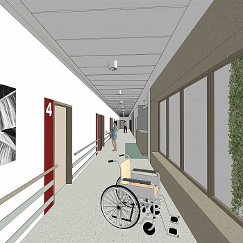 
                                Vizualizace nové úprav nemocnice. ZDROJ: Nemocnice Blansko
                                    