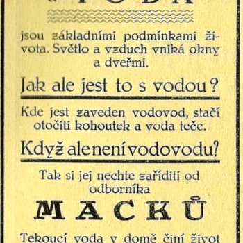 
                                Dobová propagace firmy Macků. FOTO: archiv Pavla Svobody
                                    